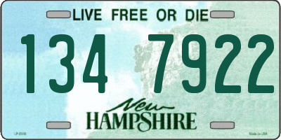 NH license plate 1347922