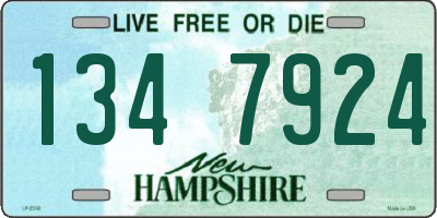 NH license plate 1347924