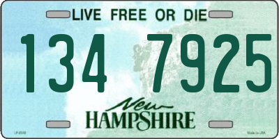 NH license plate 1347925