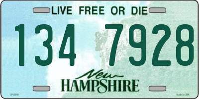 NH license plate 1347928