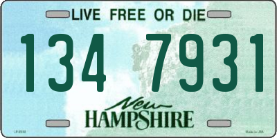 NH license plate 1347931