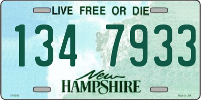NH license plate 1347933