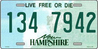 NH license plate 1347942