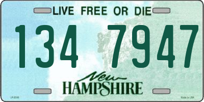 NH license plate 1347947