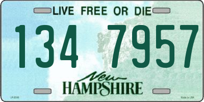 NH license plate 1347957