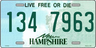 NH license plate 1347963