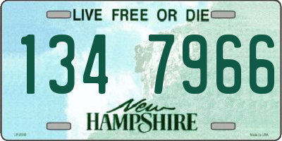 NH license plate 1347966
