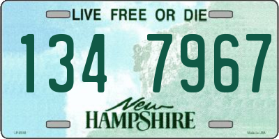 NH license plate 1347967
