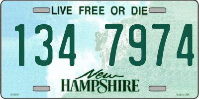 NH license plate 1347974