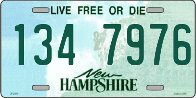 NH license plate 1347976