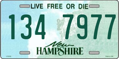 NH license plate 1347977