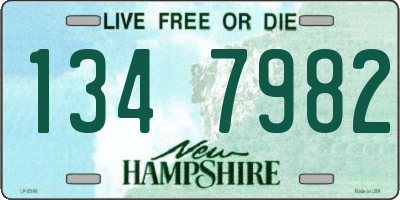NH license plate 1347982