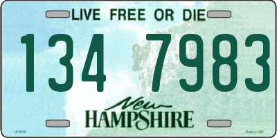 NH license plate 1347983