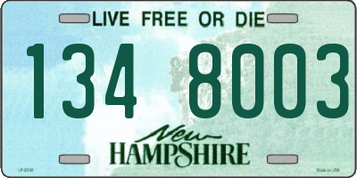 NH license plate 1348003