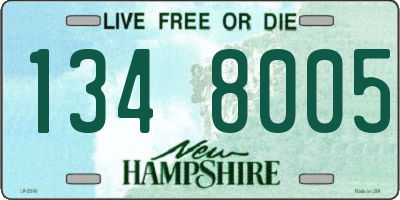 NH license plate 1348005