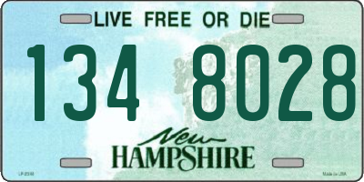 NH license plate 1348028