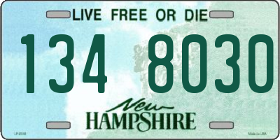 NH license plate 1348030