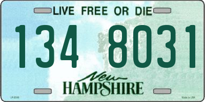 NH license plate 1348031
