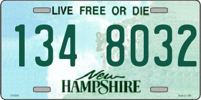 NH license plate 1348032