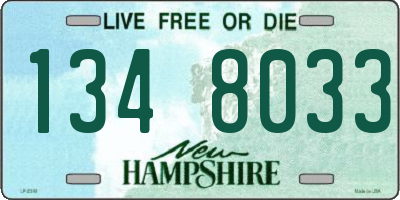 NH license plate 1348033