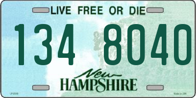 NH license plate 1348040
