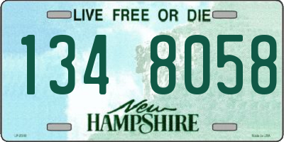 NH license plate 1348058
