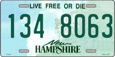 NH license plate 1348063