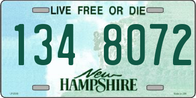 NH license plate 1348072