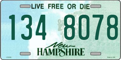 NH license plate 1348078