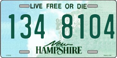 NH license plate 1348104