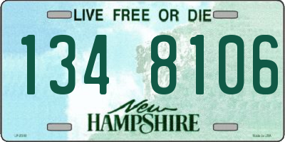 NH license plate 1348106