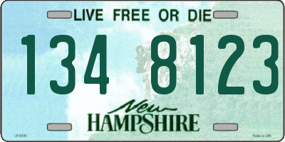 NH license plate 1348123