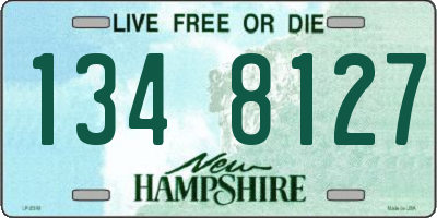NH license plate 1348127