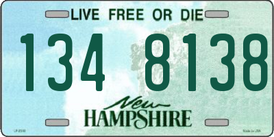 NH license plate 1348138