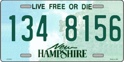 NH license plate 1348156