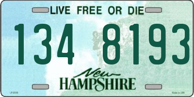 NH license plate 1348193