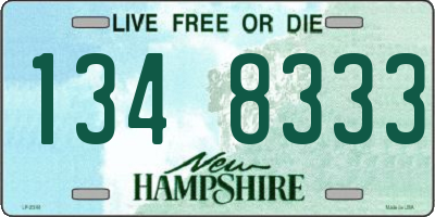NH license plate 1348333