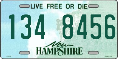 NH license plate 1348456
