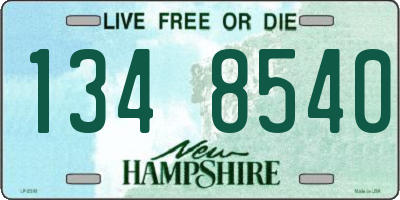 NH license plate 1348540