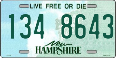 NH license plate 1348643