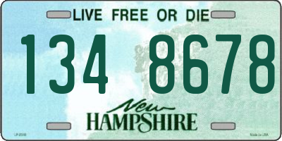NH license plate 1348678
