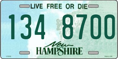 NH license plate 1348700