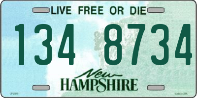 NH license plate 1348734