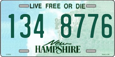 NH license plate 1348776