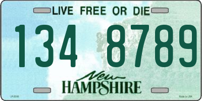 NH license plate 1348789