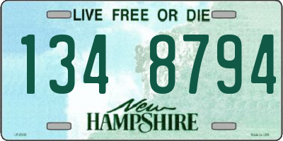 NH license plate 1348794