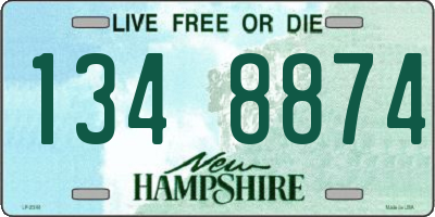 NH license plate 1348874