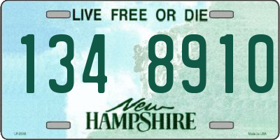 NH license plate 1348910