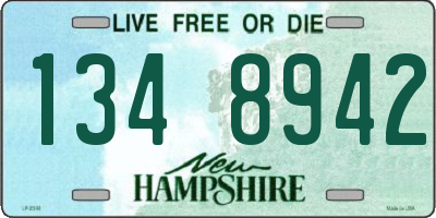 NH license plate 1348942