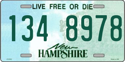 NH license plate 1348978